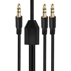 Kework 1.6ft 3.5mm Splitter Audio Cable, 1 Male to 2 Ways Male 1/8 Inch 3.5mm TRS Stereo Jack Headphones Splitter Adapter Y AUX Cable for Smartphones, Computers, MP3s, Earphones, Speakers