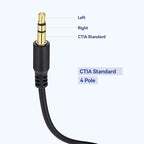 Xyembu 3.5mm Headphone Splitter, 1/8inch TRRS Male Stereo Jack to 6 Female, Headphone Headset Extender Cord, 3.5mm Splitter 1 to 6 Ways for Earphone, Headset, Laptop, Phone