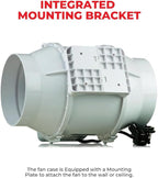 VENTS-US TT 200-8 inch Inline Fan for Ducting with High Static Pressure Application - Ideal Solutions for Multi-Purpose Supply or Exhaust Use in Household and Commercial Ventilation