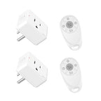Greencycle Remote Control Outlet,2 Wireless Light Switches and 2 Outlet Plugs,Remote Outlets Switch,No Wiring Needed,500ft Range Coverage,15A/1500W for Lamps,Fans,TV,FCC Certified, White