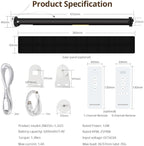 Blindsmart Rechargeable Tuya Zigbee Roller Blinds Motor for 38mm Tube, Motorized Window Shades Automatic Blinds Curtain Opener APP Control, Zigbee Hub Required (with 9-Channels Remote)