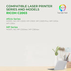 TCT C2003 Toner Cartridge 4 Pack - Compatible Replacement for Ricoh Aficio 841918 841921 841920 841919 Works with Ricoh Aficio MP C2003 2503 Printers (Black Cyan Magenta Yellow)