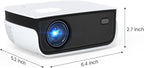 Mini Projector, NICPOW Upgrade Portable Outdoor Movie Projector, 1080P and 200" Supported Small Projector Compatible with TV Stick, Phone, PS5, HDMI, USB for Home, Bedroom, Gaming, Outdoor Use