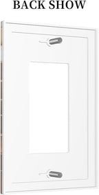 Bvtewkhz Brown Abstract Luxury Modern Geometric Cubic Marble 1 Gang Single Rocker Decorative Light Switch Covers Electrical Faceplate Switch Plates for Bathroom Kitchen Home