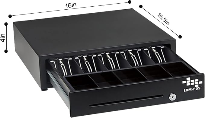 EOM-POS Hardware Bundle for Square - Cash Drawer, Mounting Brackets, Thermal Receipt Printer, Barcode Scanner [Compatible with Square Stand and Square Register]