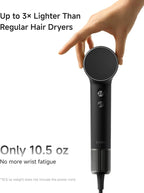Laifen MINI Hair Dryer, Lightweight and Compact High Speed 200M Ionic Blow Dryer with 110, 000 RPM Brushless Motor for Fast Drying, Low Noise, Hairdryer with Magnetic Nozzle, Child Mode
