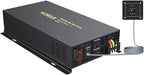 WZRELB 5000W 24VDC 120VAC Pure Sine Wave Power Inverter, 2 AC Outlets, Wired Remote Control, RV (RBP-500024WR)