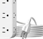 Multi-Outlet Electrical Strip - 16-AC Socket Extension, 50cm Desk Home Dorm Wall with, Safety Surge Protector with Cord, Smart Outlet Strip for TV Phone Refrigerator Kitchen Living Room