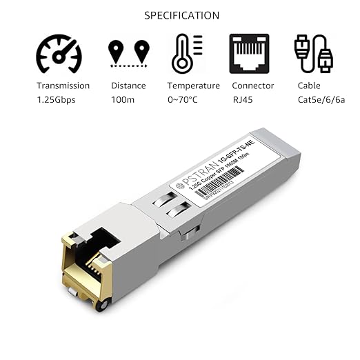 OPSTRAN 1000BASE-T SFP RJ45 Copper Transceiver Module Compatible with Netgear AGM734 100m Cat5e/6 10 Pack
