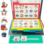 Visual Communication Book,162 ASD Photo Picture Cards: Autism Language Vocabulary, Speech Articulation Therapy, ADHD & Aprexia Learning (English Plastic Cartoon Picture Book, Large)