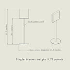 ZGOUO Speaker Floor Stand Compatible with Sony BRAVIA Theater Quad Surround Sound System (HT-A9M2), Aluminum Alloy, Built-in Power Cord，Easy Installation（Silvery Single）