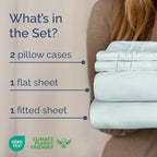 Full XL Bed Sheet Set - 4 Piece Extra Long Extended Full XL Sheets - Soft, Breathable & Cooling - Fits 8” to 16" Mattress w/ Deep Pockets - 54" x 80" - Easy-Fit, Wrinkle & Fade Resistant - Ice Blue