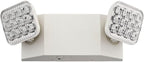 Lithonia Lighting Basics LED Emergency Light, Emergency Lighting with Dual Adjustable LED Lamp Heads, Wall Mount, Damp Location Rated, 90-Minute Backup, 120/277V, White, 2-Pack (EU2C CP2)