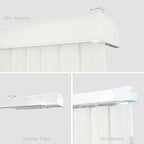 Blindify Motorized Sheer Vertical Blinds with Remote, Light Filtering Smart Vertical Blinds Work with Alex Google Home, Horizontal Blinds for Sliding Glass Doors, Customize(Linen Beige)