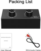6-Way Audio Switcher, Right and Left Channel Stereo Audio Switcher, Plug & Play Compatible with TV, Blu -Ray Player, DVD Player, CD, Amplifier, Speaker (6 in-1 Out)