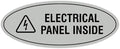 Signs ByLITA Oval Electrical Panel Inside Sign (Lt Gray) - Small 2 Pack