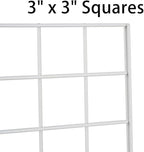 NEESEEYEE Commercial Grade Gridwall Panels – Heavy Duty Grid Panel for Any Retail Display, 2’ Width x 6’ Height, 3 Gridwall Panels Per Carton (White Finish)
