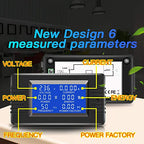 2 Pieces AC Current Voltage Amperage Power Energy Panel Meter LCD Digital Display Ammeter Voltmeter Multimeter with Split Core Current Transformer CT AC 80-260V 100A Multi-Function Power Monitor