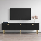 Meble Furniture Dorset 01 TV Stand - Modern Rectangular TV Stand with Storage Cabinets - Media Entertainment Center Console Table for TV Up to 80" - Magnolia