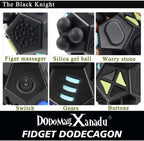 Fidget Dodecagon –12-Side Fidget Toys Cube Relieves Stress and Anxiety Anti Depression Travel Toy Christmas Stocking Stuffers Gifts for Children and Adults（A5 Black）