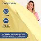 Full XL Bed Sheet Set - 4 Piece Extra Long Extended Full XL Sheets - Soft, Breathable & Cooling - Fits 8" to 16" Mattress w/ Deep Pockets - 54" x 80" - Easy-Fit, Wrinkle and Fade Resistant - Yellow