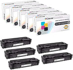 CS Replacement Toner Cartridge Compatible with HP 201A CF400A Black Pro M252dw M252n MFP M277dw MFP M277n M252 M252dw 5 Set