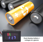 Battery Charge Level Indicator Universal Car Battery Capacity Meter Tester Checker 12V-60V Blue Car Battery Tester Motorcycle Battery Checker Battery Fuel Gauge Indicator Battery Capacity Meter Teste