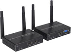 EXVIST 100M 1080P VGA Wireless HDMI Transmitter Receiver Kits W/HDMI & VGA Loop-Out, Up to 328 Feet, IR Support, Suitable for Transmitting from Laptop, PC, YouTube, PS4 to HDTV or Projector