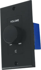 Rockville VOL70200 Black 200W 70V Volume Control Zone Controller, Single Gang, 12-Step Attenuation, Detachable Euro-Block, for Multi-Zone Audio Systems