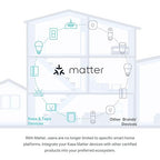 Kasa Matter Smart Light Switch: Voice Control w/Siri, Alexa & Google Assistant | UL Certified | Timer & Schedule | Easy Guided Install | Neutral Wire Required | Single Pole | 2.4GHz Wi-Fi | KS205
