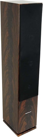 Rockville RockTower 68D 400W Passive Tower Speaker 8 Ohm, Deep Bass, High-Fidelity Sound, Sleek Dark Wood Design, for Home Audio Enthusiasts