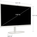 HP 21.5" FHD All-in-One Desktop Computer, Dual-Core Intel Celeron, Windows 11 Pro, Snow White (Renewed) (Snow White, 8GB RAM | 512GB SSD)