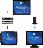 GreenTouch 17 Inch 10 Points Open Frame Industrial Touch Monitor - PACP -1280X1024-LED Display Metal Housing with HDMI,DVI,VGA Port Built-in