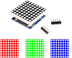 Azuocn 5PCS MAX7219 8x8 Dot Matrix LED Display Module 5V MCU Control MAX7219 LED Dot Matrix DIY Kit (Green)