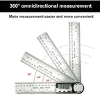 Digital Angle Finder, 2 in 1 Digital Angle Gauge 7 inch/200mm Stainless steel tool kit for Carpenter/Woodworking/DIY Tools