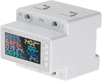Noteflora LCD Digital Energy Meter With Voltage And Current Monitor, AC170-300V Power Voltmeter For Rail Mount, Compatible With KWS-302WF White(KWS-302L)