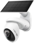 Tapo 4K Outdoor Camera Wireless, Battery Camera w/Solar Panel, Pan/Tilt, 360° View, 24/7 Capture, Free Person/Vehicle Detect, Night Vision, SD/Cloud, Works w/Alexa and Google Assistant, VistaCam 360