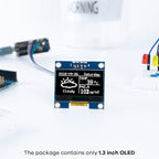 Hosyond 5 Pcs 1.3 Inch IIC I2C OLED Display Module 128x64 Pixel SH1106 Screen Module Compatible with Arduino/Raspberry Pi (White)