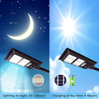 Lysed 10000LM Solar Lights Outdoor,6000K Dusk to Dawn Security Led Flood Light,Remote Control Solar Street Lights for Yard, Garden,Parking Lot