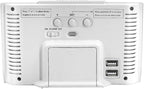 DreamSky Alarm Clocks for Bedrooms with Battery Backup, Auto Set Digital Clock with Date and Day of Week, 5 Inch Large Display with Weekday Temperature, USB Ports, Auto DST, Brightness Dimmer, 12/24H