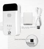 MODUN D Gas Detector for Home, Natural Gas|LPG|Coal Gas Leak Detector Alarm, Methane Propane Detector Butane Combustible Gas Alarm for Kitchen Garage RV, Plug-in Sensor Gas Monitor with LED Display