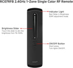 BTF-LIGHTING RF 2.4GHz Wireless Remote RC07RFB & C01W 2.4GHz Tuya WiFi Controller Kit Alexa Google Home APP Control Dimming for Single Color PWM 5050SMD FCOB (+V -V) 2PIN LED Strip DC12V DC24V