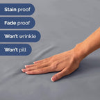 RV Short Queen Sheet Set 60 X 75 - 4 Piece RV Short Queen Bed Sheets - Soft, Breathable & Cooling - Designed for Bunks, Trailers & Campers - Fits 8” to 12" Mattress - Hotel Luxury Bedding - Steel Blue