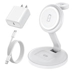 Charging Station for Apple Magnetic Wireless iPhone Mag-Safe Charger,15W 3in1 Foldable Wireless Dock Fast MagSafe Charger Stand for iPhone 17 Pro Max/16 Plus/16 ProMax/15/14/13,Apple Watch,AirPods Pro