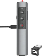 Rechargeable Presentation Clicker for Laptop PowerPoint, USB-A USB-C Presentation Pointer, Wireless Presenter Remote Power Point Clicker for Computer/Mac/PPT/Google Slide Advancer