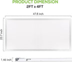 hykolity 2x4 FT LED Flat Panel Troffer Light, 40-50-60W, CCT Selectable 4000K-5000K-6500K Drop Ceiling Office Lights, 115LM/W, 0-10V Dimmable Ultra Slim Recessed Back-lit Fixture, 6 Pack