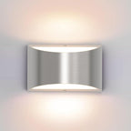 Aipsun Nickel Modern LED Wall Sconce Hardwired Indoor Wall Lights 1 Pack Up and Down Wall Mount Light for Living Room Bedroom Hallway Corridor Conservatory Warm White 3000K(with G9 Bulbs)