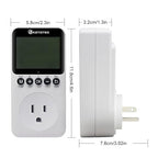 KETOTEK Watt Meter Plug-in Socket Power Meter, Kilowatt Wattage Voltage Tester, Home Electricity Usage Monitor with Overload Protection, LCD Display Energy Voltage Amps Power Consumption Monitor