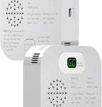 RV Carbon Monoxide Detector & Propane/Natural Gas Detectors, 10-Year Lifespan, 3-in-1 Gas Alarm for Camper, Home, Voice Alert with LCD Display, USB-C & 12V DC Powered, Compact Design