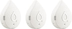 Moen 920-005 Flo Smart Water Leak Detector, White, 3-Pack with 3-Pack 6-Foot Leak Sensing Cable
